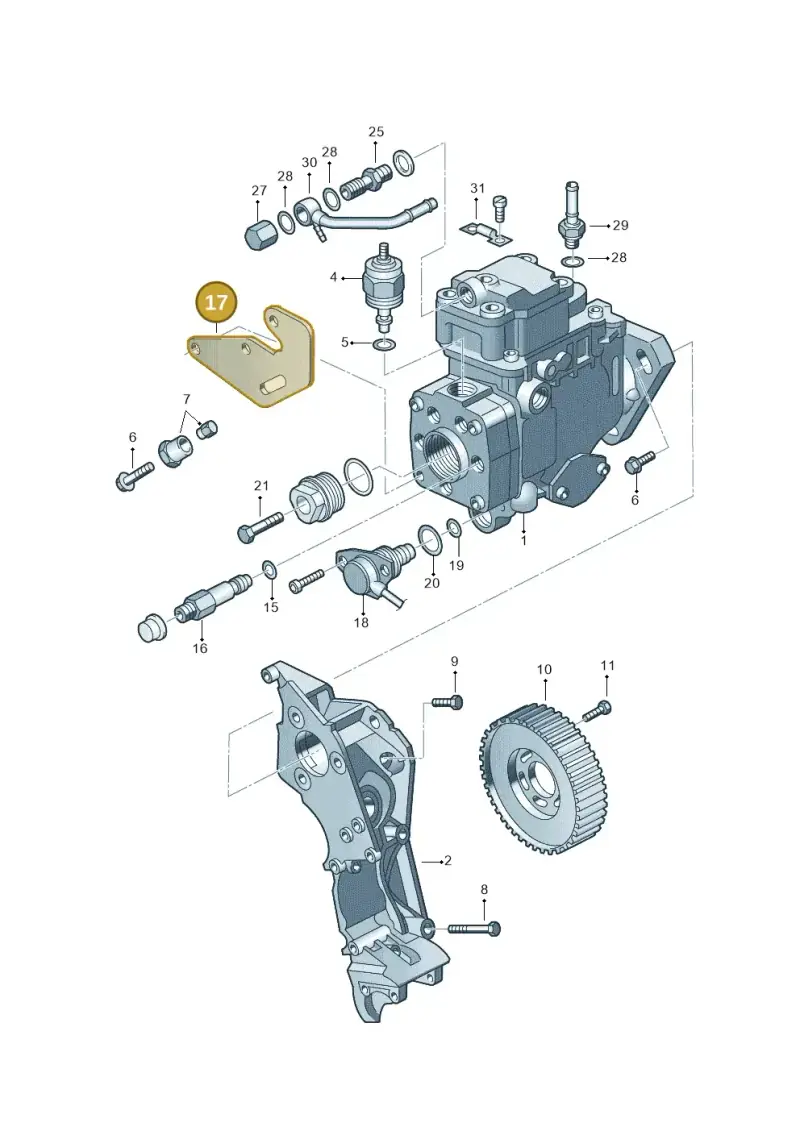 028130149B — Volkswagen Polo (2008-2009) diagram 194130200, position 17