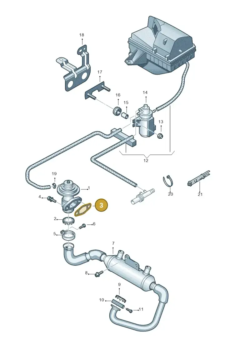 028131547F — Volkswagen Caddy panel van (2008-2010) diagram 443131600, position 3