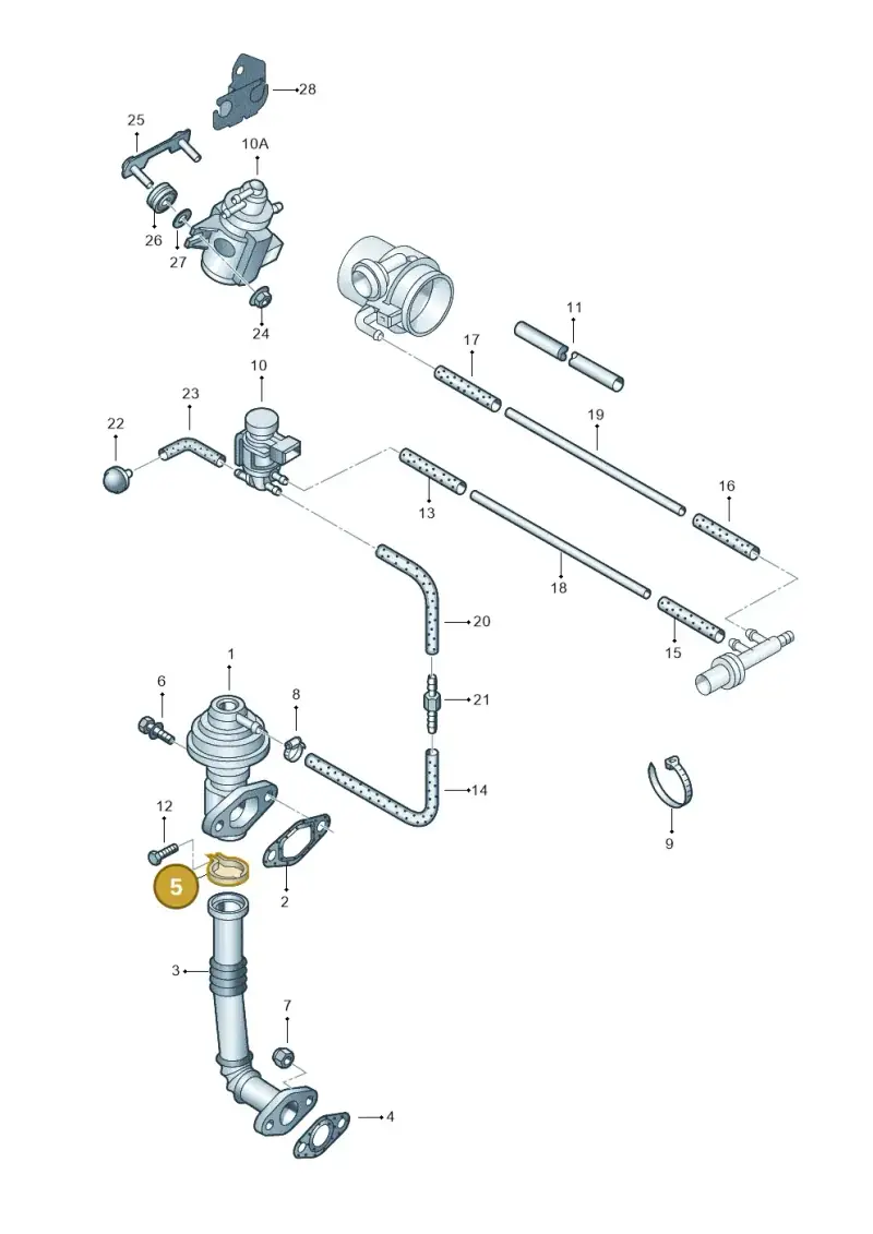 028131548A — Volkswagen LUPO/3L TDI (2003-2005) diagram 158131020, position 5