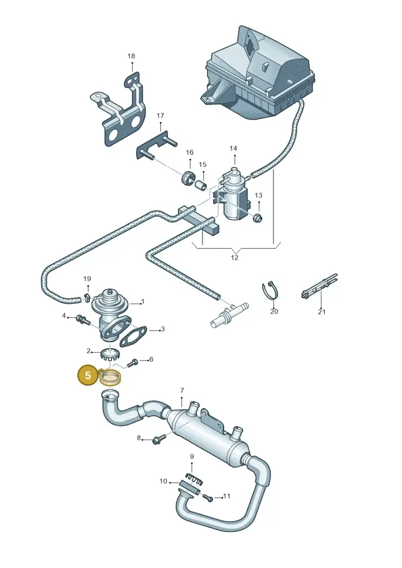 028131548A — Volkswagen Caddy panel van (2008-2010) diagram 443131600, position 5