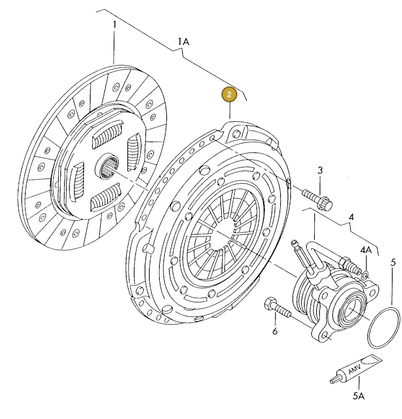 028141026C — Volkswagen SHARAN/SYNCRO (1995-2000) diagram 162141100, position 2