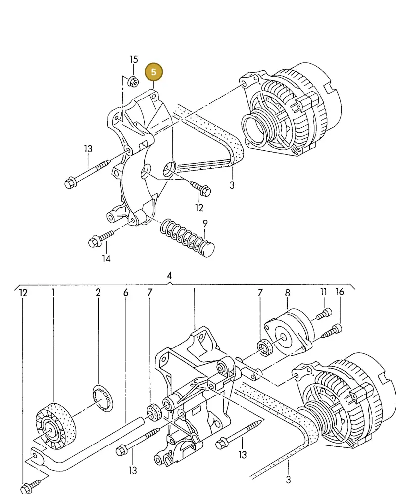 028903143AD — Volkswagen Polo Classic           96 (1995-1996) diagram 121903400, position 5