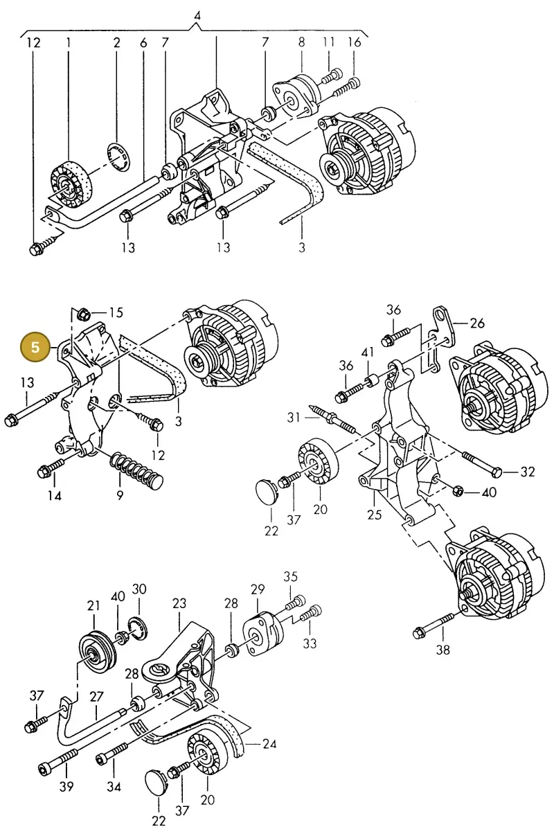 028903143AD — Volkswagen Transporter            96 (1996-1996) diagram 163903400, position 5