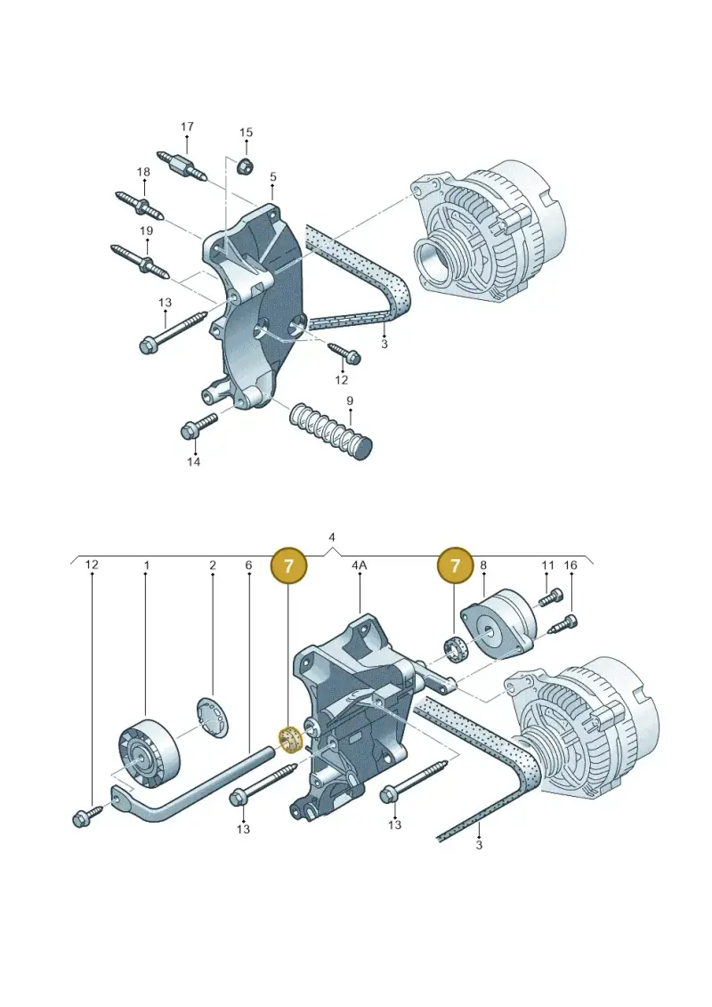 028903310 — Volkswagen GOLF CABRIO (2002-2002) diagram 121903350, position 7