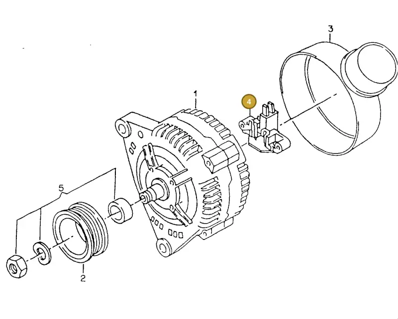 028903803DX — Volkswagen TIPO 2 (MEX) (1971-2001) diagram 115113050, position 4