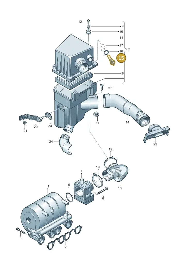 028906081 — Volkswagen Polo (2008-2009) diagram 253129250, position 15
