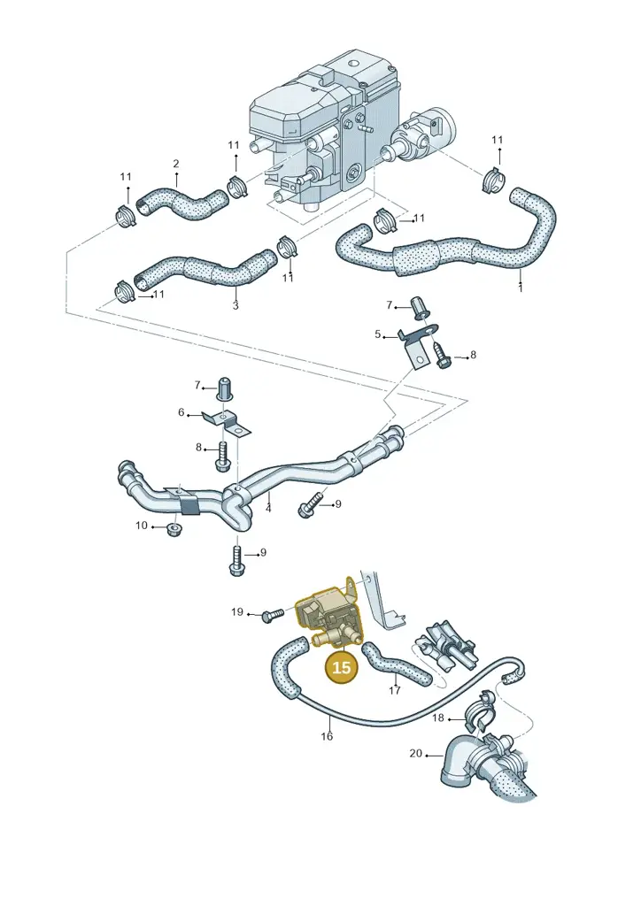 028906283 — Volkswagen TRANSPORTER (2003-2005) diagram 410819600, position 15