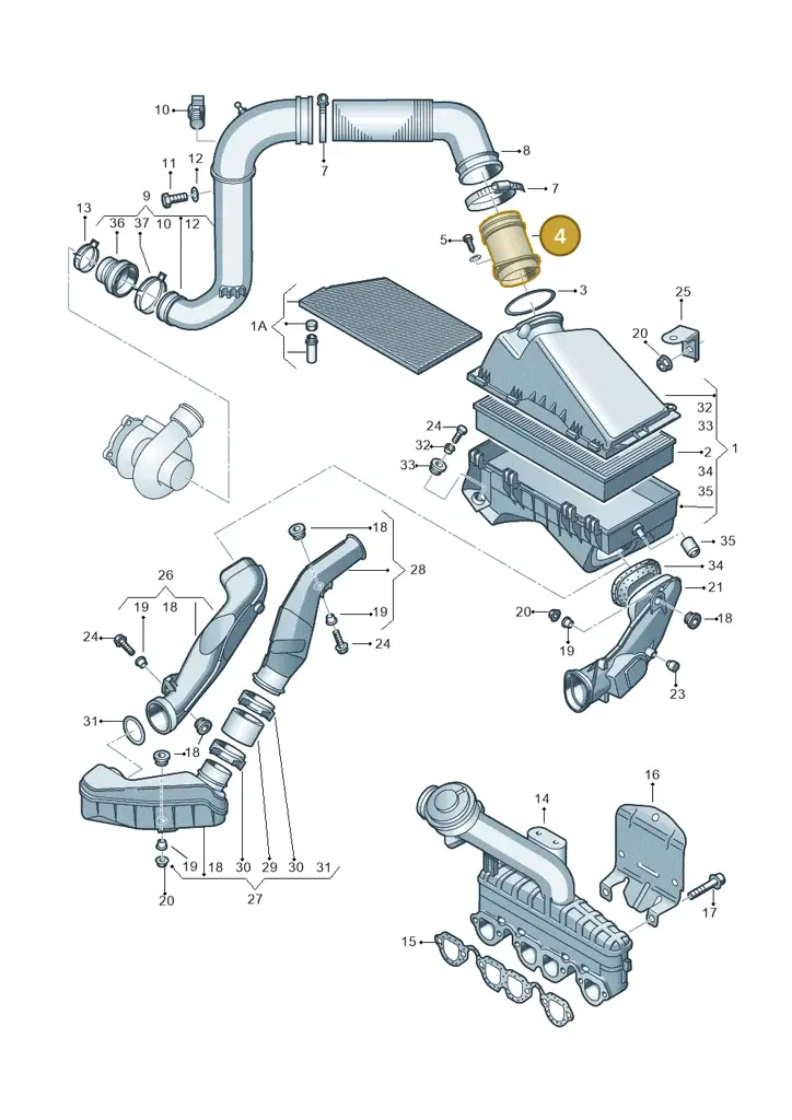 028906461 — Volkswagen POLO CLASSIC 06> (2005-) diagram 194129250, position 4