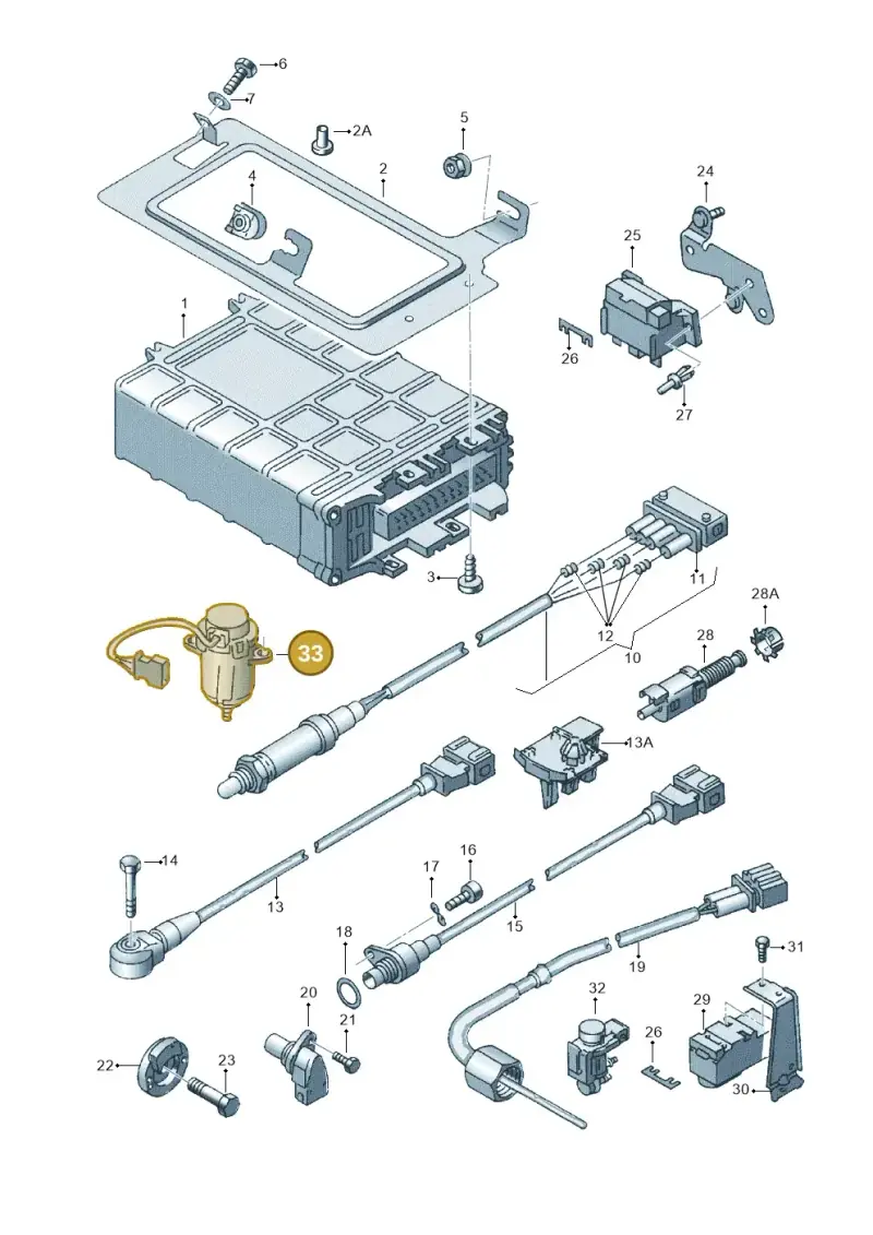 028907475C — Volkswagen GOLF CABRIO (1998-2001) diagram 121906100, position 33