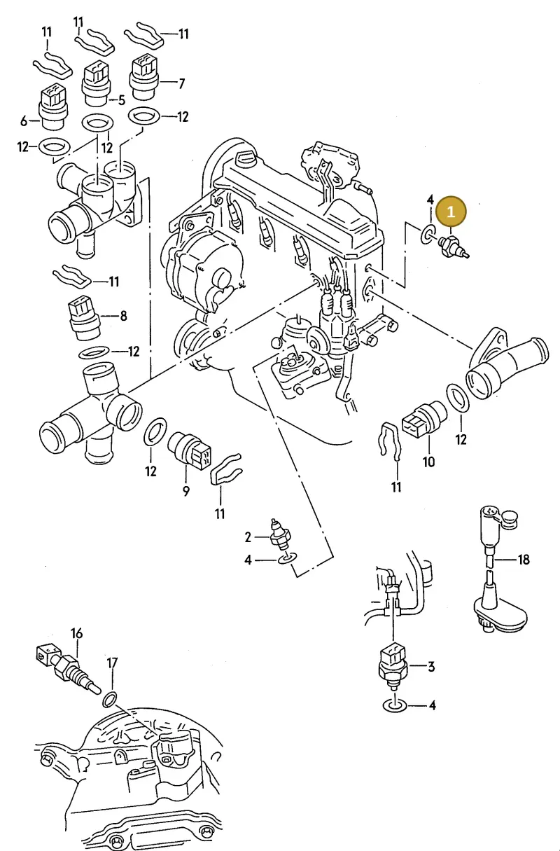028919081D — Volkswagen Transporter            96 (1996-1996) diagram 117919600, position 1
