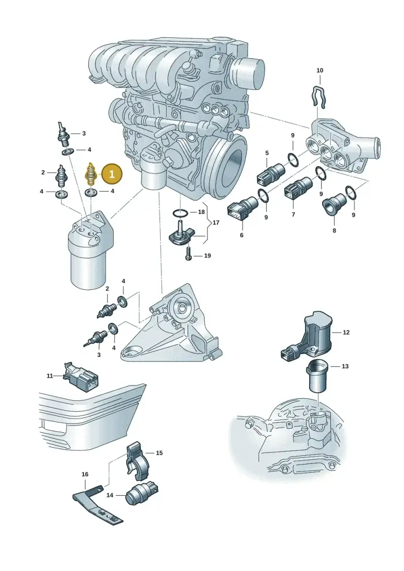 028919081D — Volkswagen Passat Var.syncro (1994-1996) diagram 121919700, position 1
