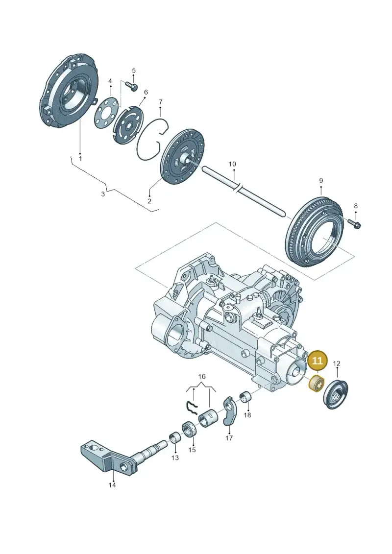 02A141165G — Volkswagen Golf             BR/US (1999-2001) diagram 201141300, position 11
