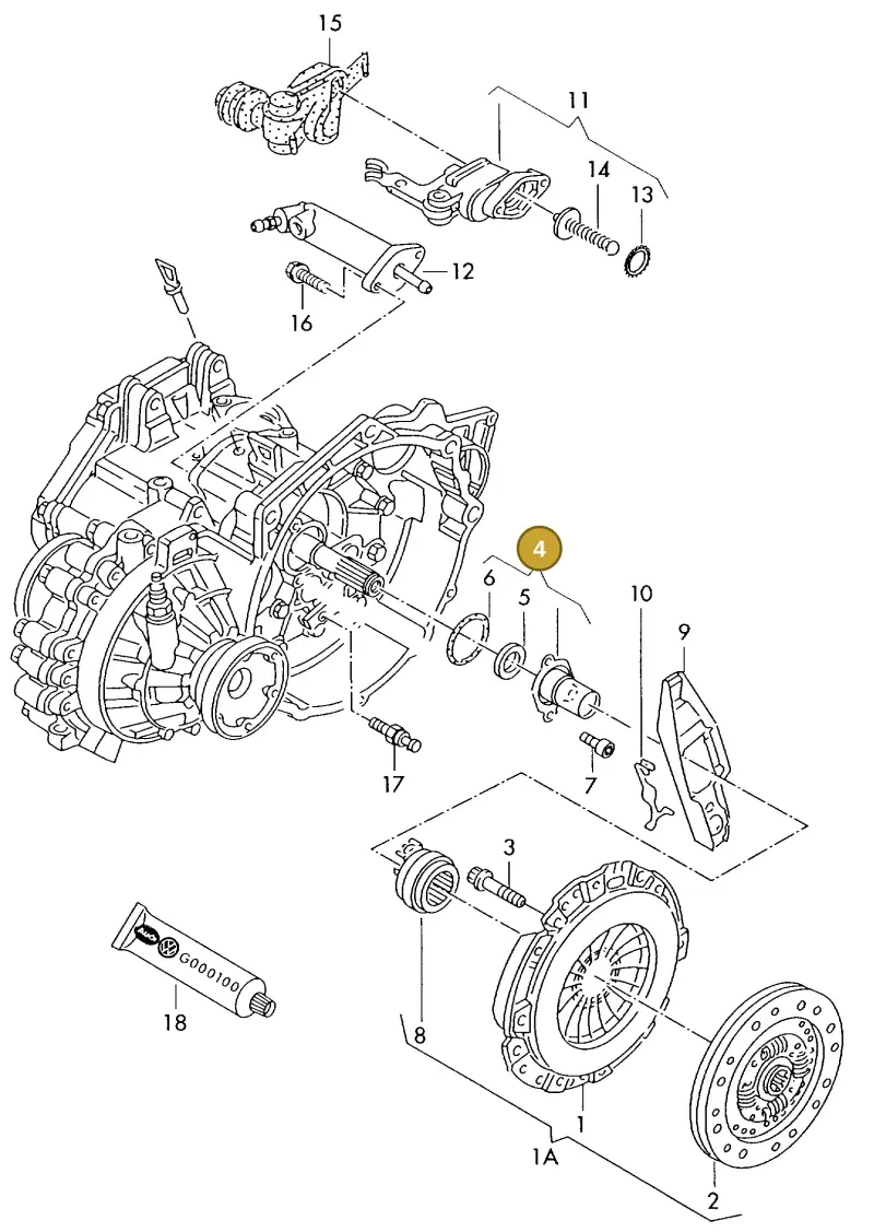 02A141180 — Volkswagen Passat (1994-1997) diagram 076043000, position 4