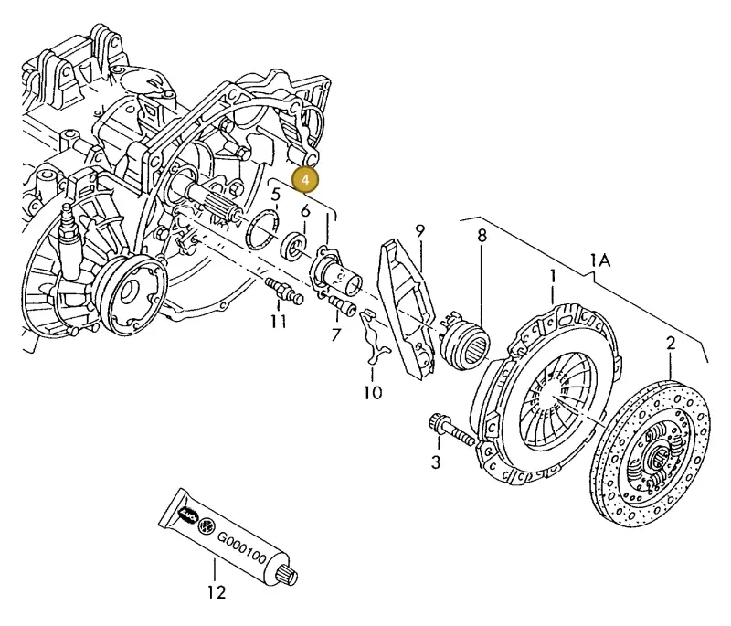 02A141180 — Volkswagen Golf                   96 (1995-1996) diagram 121141300, position 4