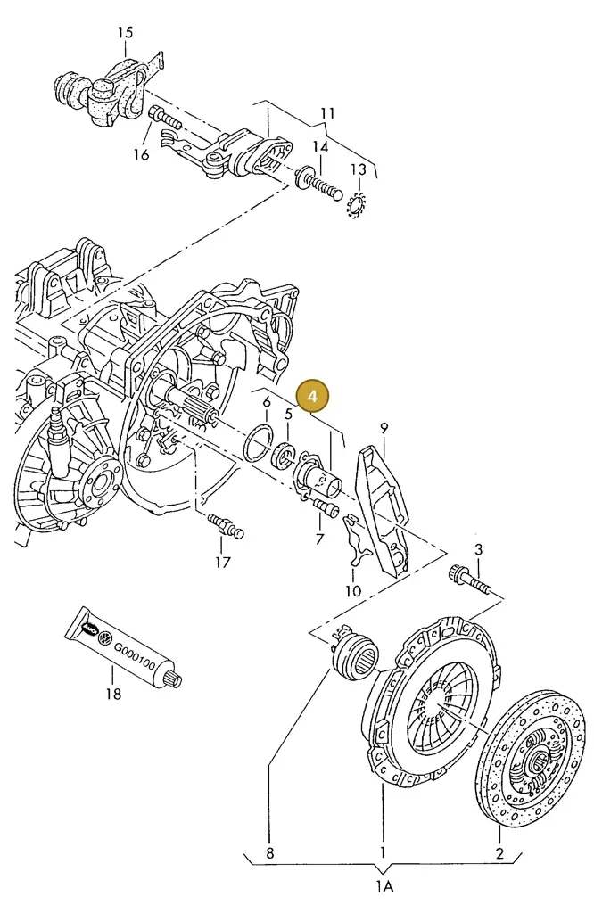 02A141180 — Volkswagen TRANSPORTER SYNCRO (1996-2003) diagram 169141100, position 4