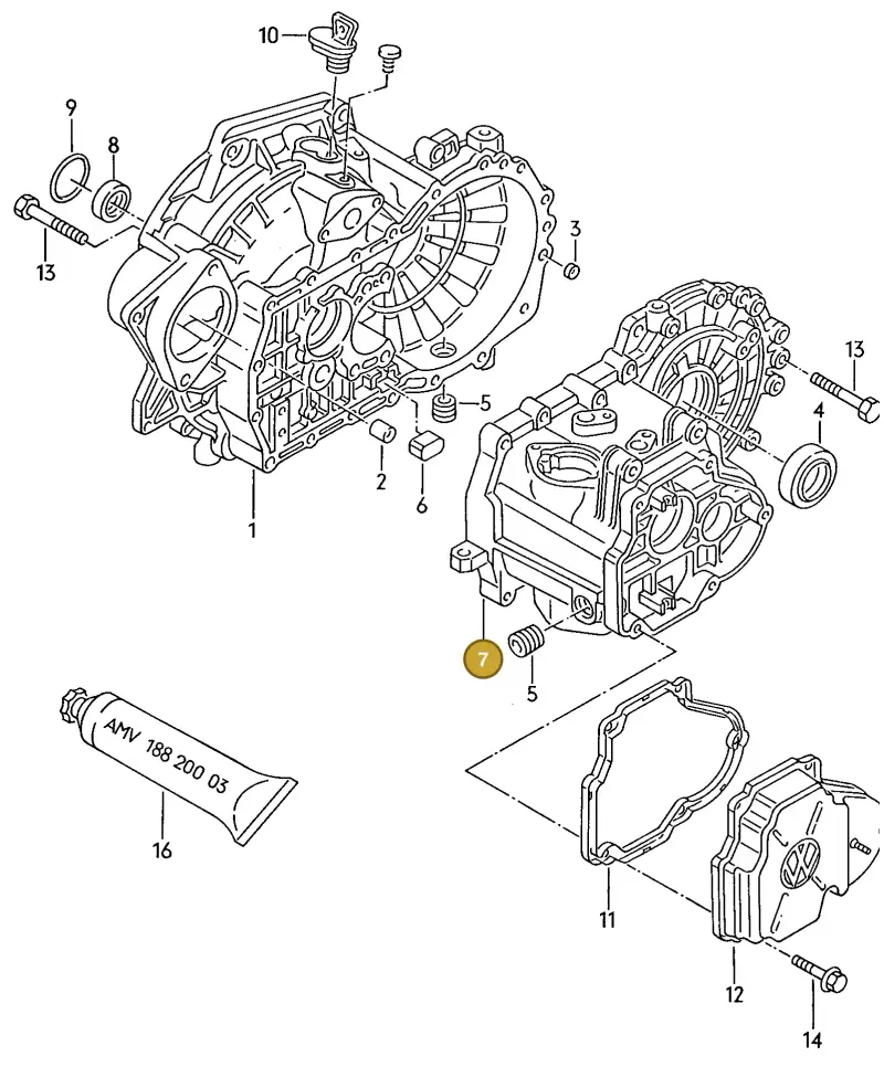02A301103D — Volkswagen Golf/Jetta syn, Rallye (1985-1991) diagram 067084000, position 7