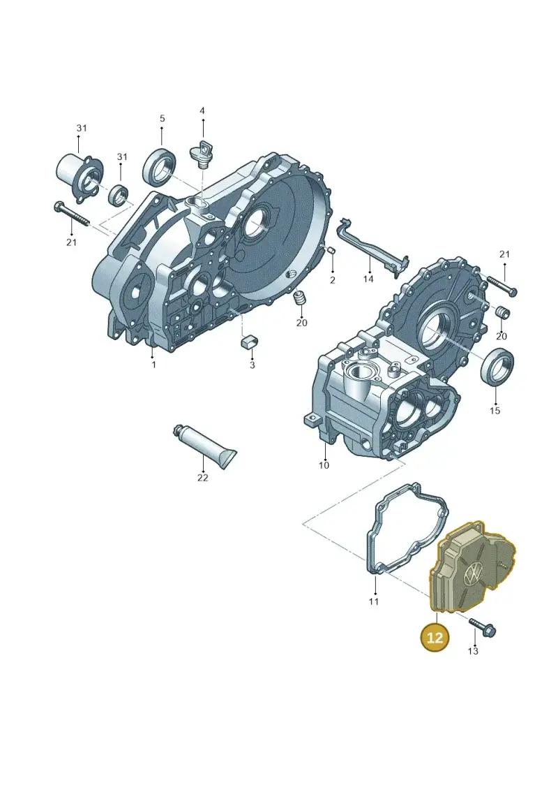 02A301211A — Volkswagen Transp. caravelle (2008-2009) diagram 410301200, position 12