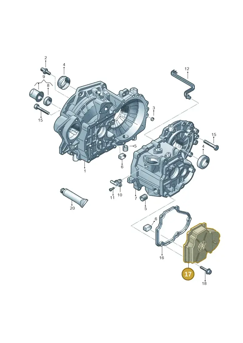 02A301211A — Volkswagen Golf 2.0 (2008-2011) diagram 656301370, position 17