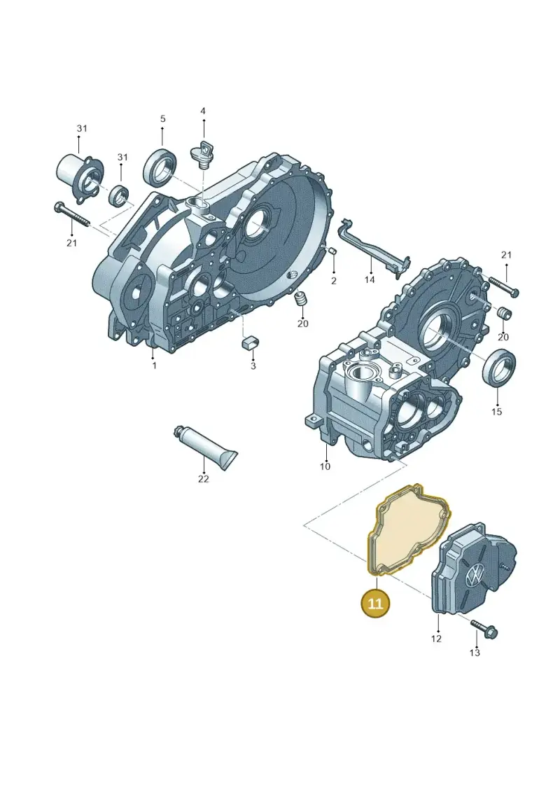 02A301215A — Volkswagen Transp. caravelle (2009-2011) diagram 410301200, position 11