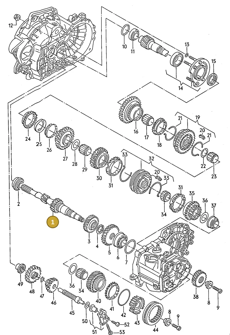 02A311103D — Volkswagen Passat (1991-1993) diagram 084063000, position 1