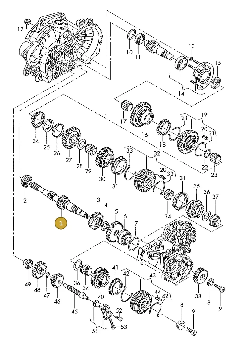 02A311103D — Volkswagen Passat (1994-1997) diagram 143311460, position 1