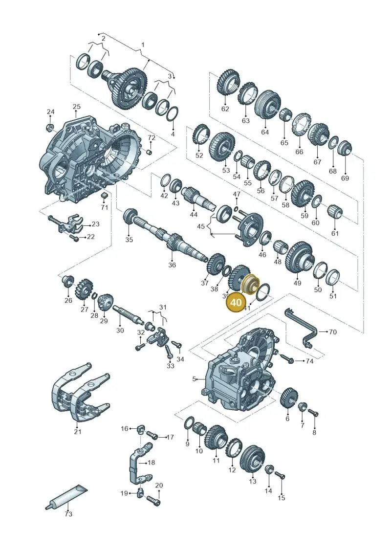 02A311123E — Volkswagen T-Cross 1,0 (2018-2024) diagram 827315030, position 40