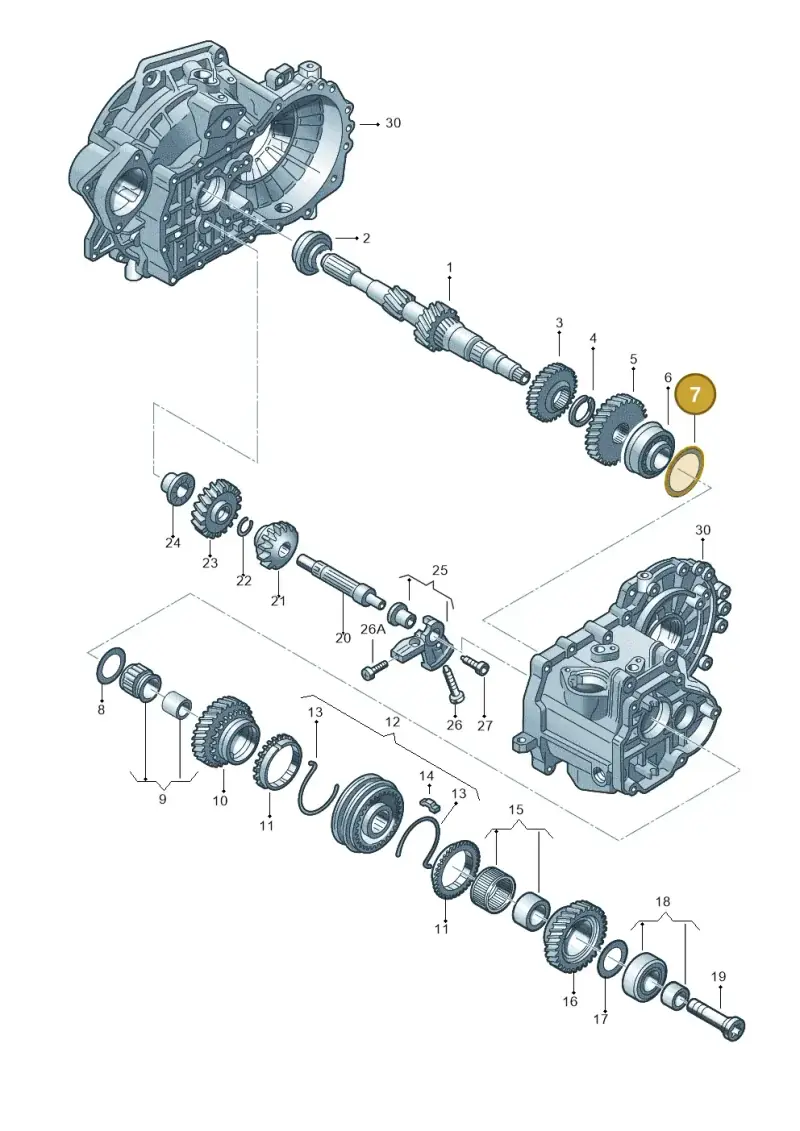 02A311140C — Volkswagen Jetta (2010-2014) diagram 409311410, position 7