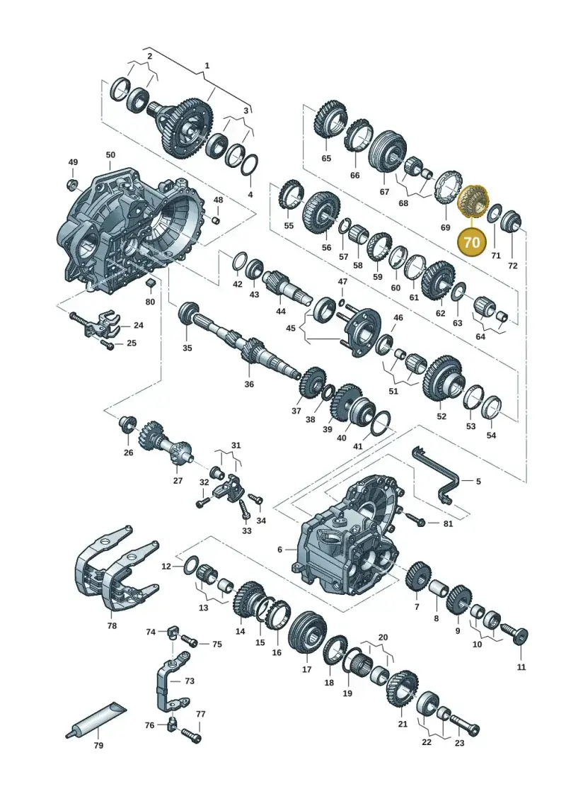 02A311145CA — Volkswagen Golf 2.0 BlueMotion (2019-2024) diagram 2gk300352, position 70