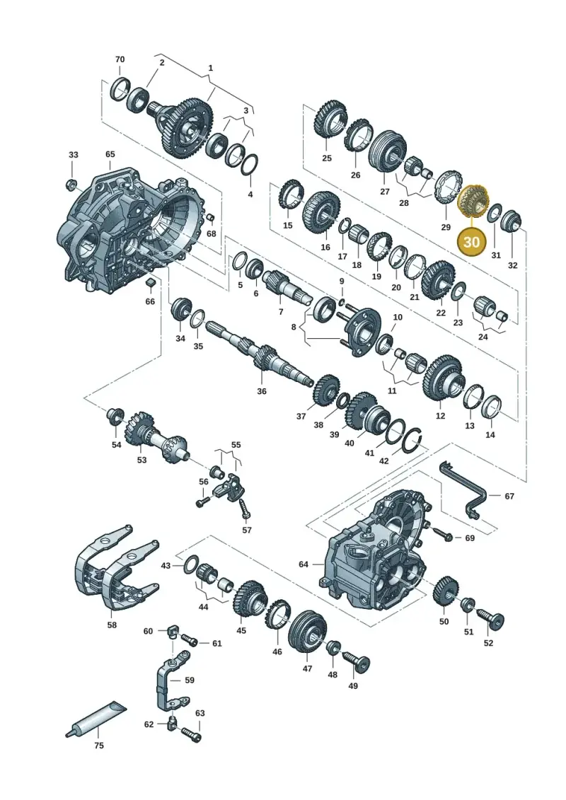 02A311145CB — Volkswagen Transport. multivan (2019-2024) diagram 7ep300806, position 30