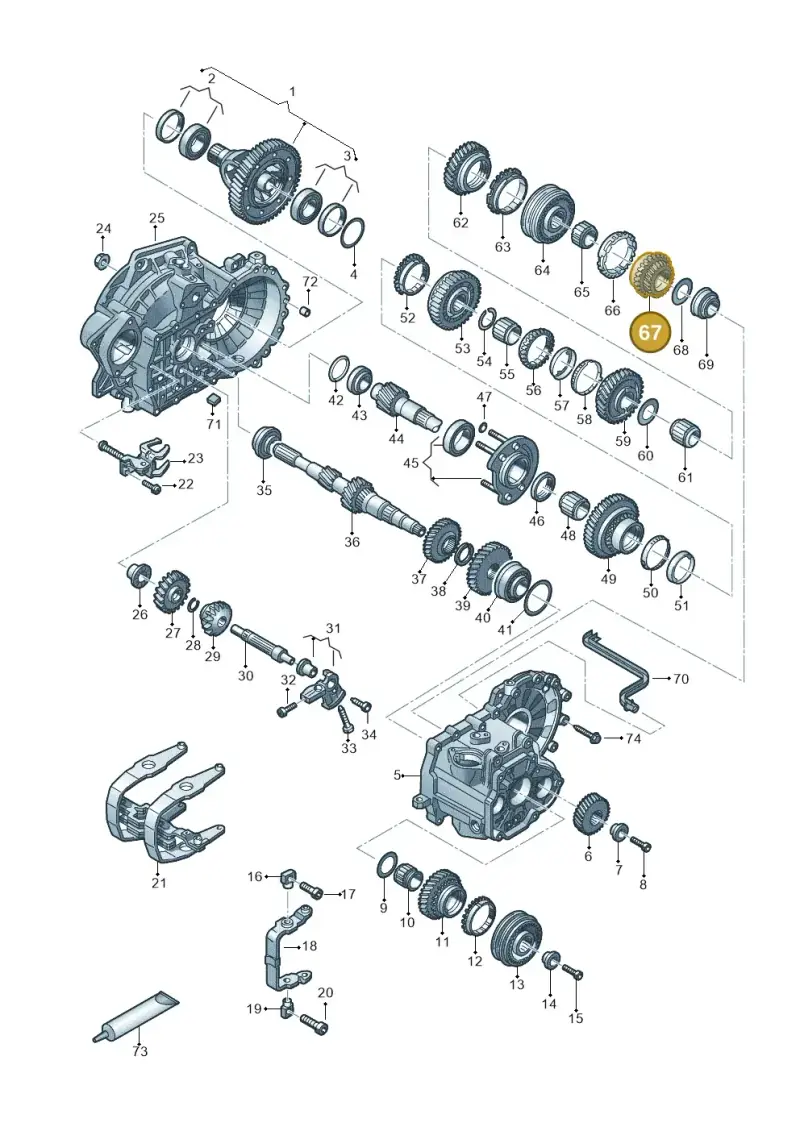 02A311145CB — Volkswagen T-Cross 1,0 (2018-2024) diagram 827315030, position 67