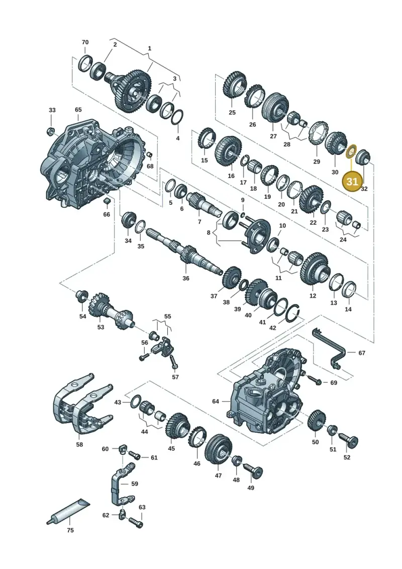 02A311155A — Volkswagen Transport. multivan (2019-2024) diagram 7ep300806, position 31