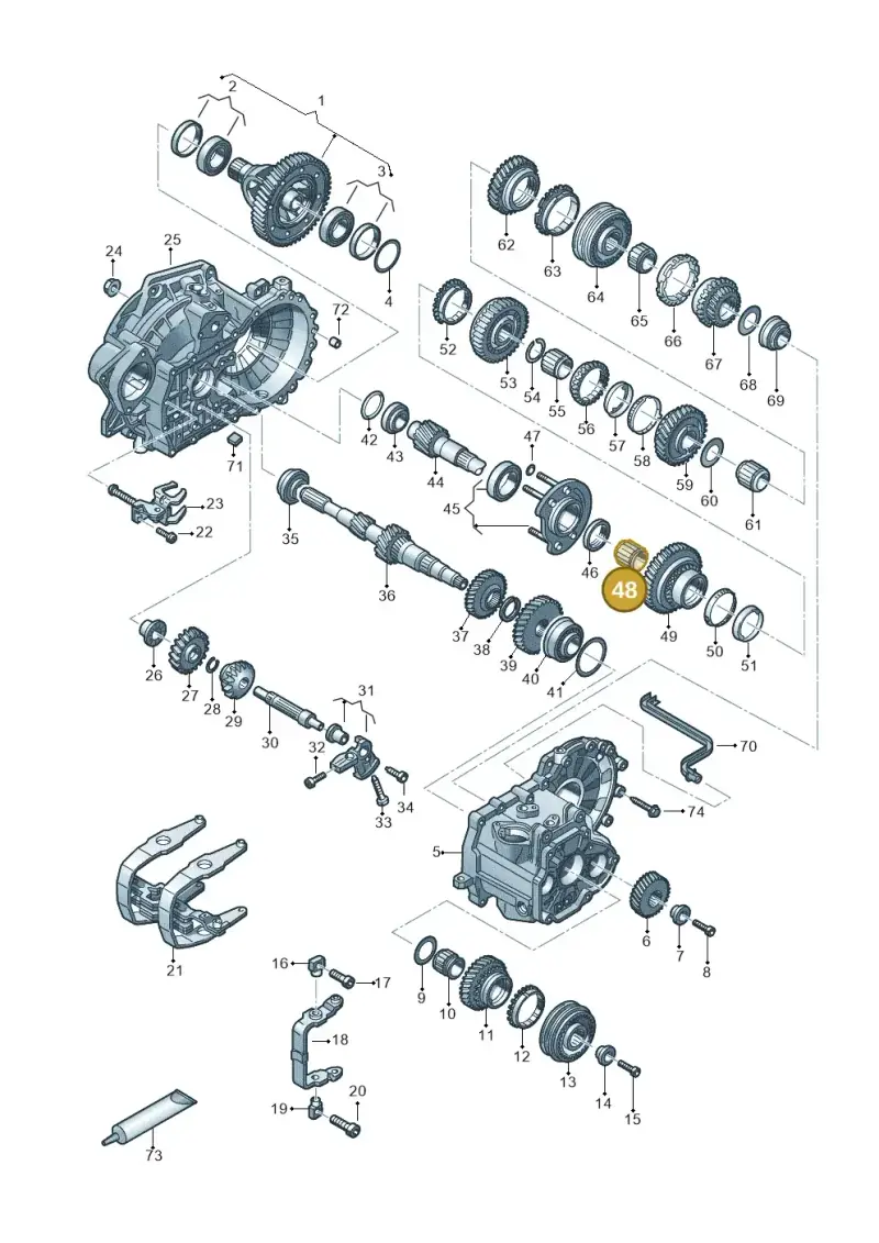 02A311213C — Volkswagen T-Cross 1,0 (2018-2024) diagram 827315030, position 48