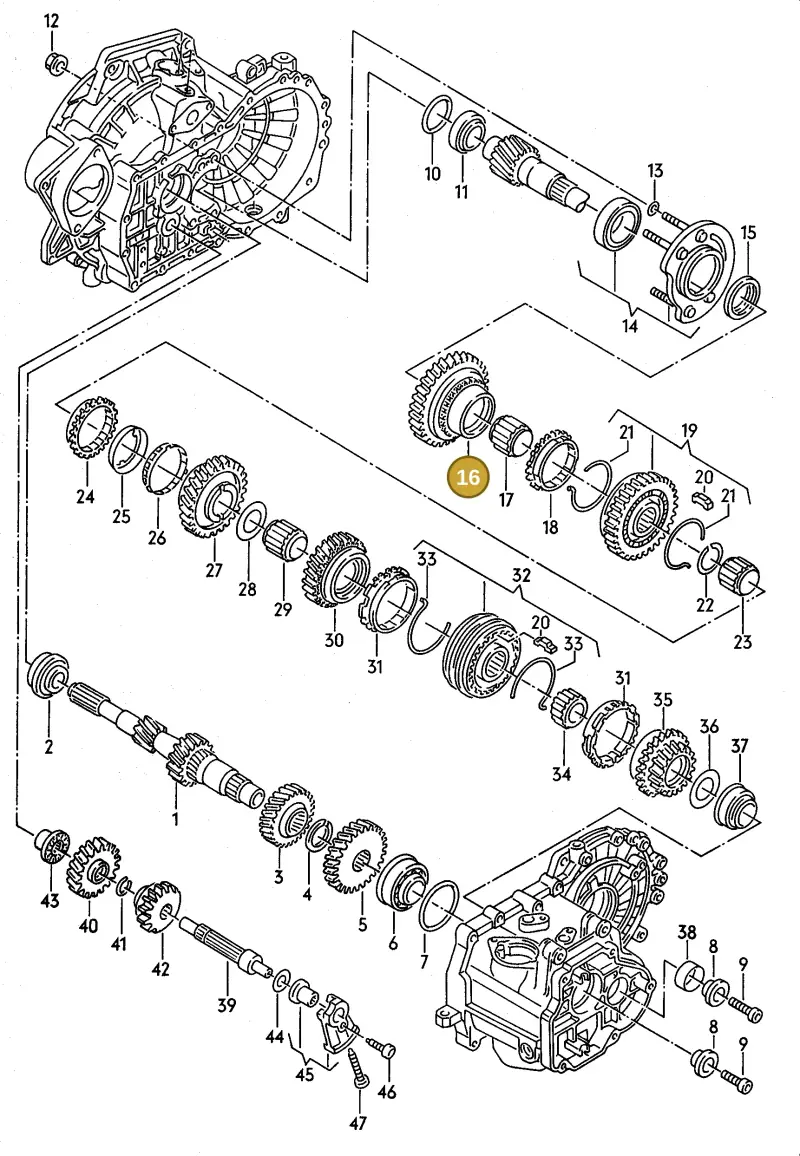 02A311251 — Volkswagen Passat (1989-1991) diagram 084062000, position 16