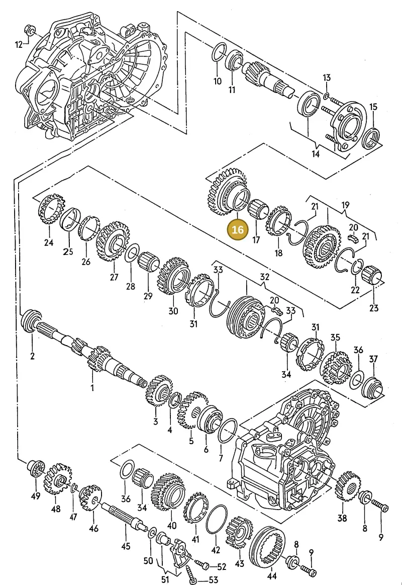 02A311251 — Volkswagen Passat syncro (1991-1993) diagram 084063000, position 16