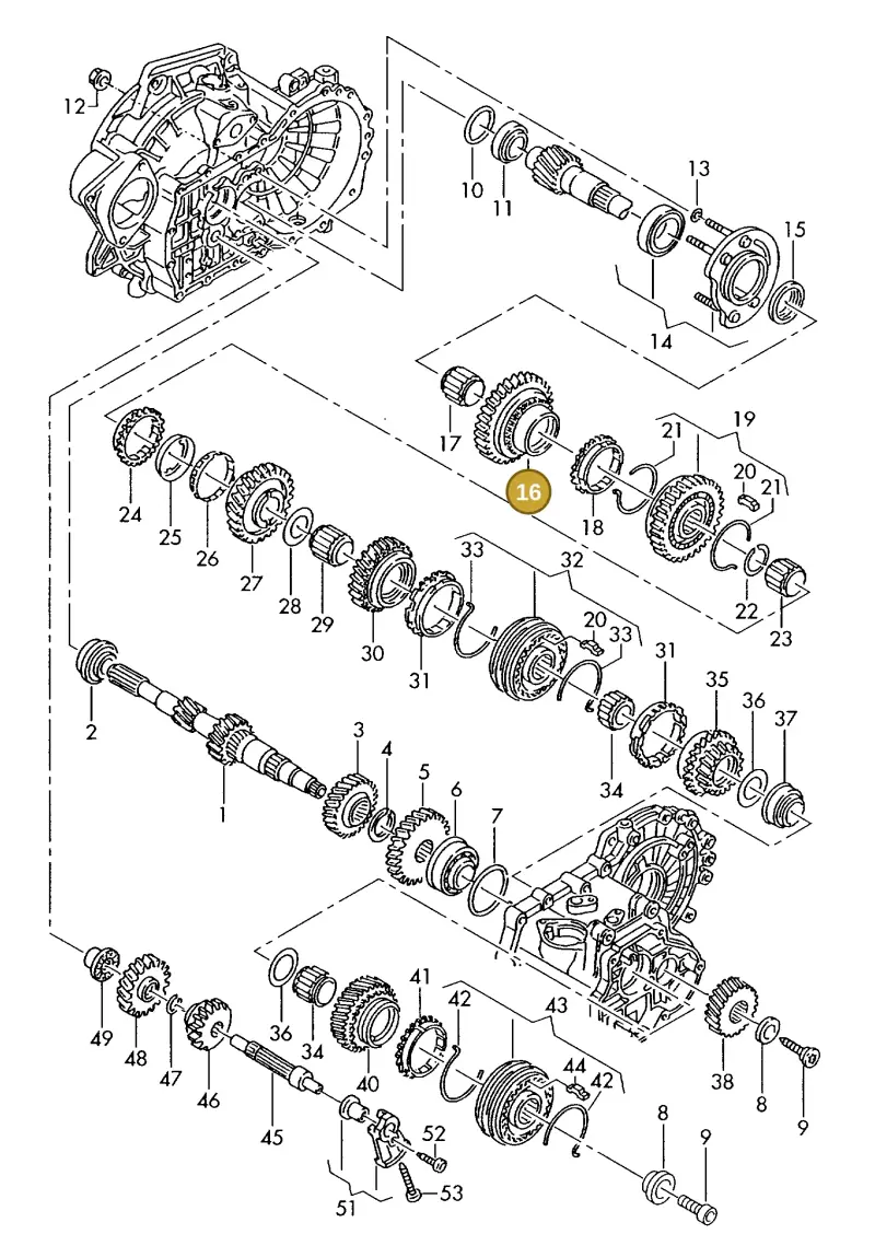 02A311251 — Volkswagen GOLF VAR./VENTO (1996-1999) diagram 143311460, position 16