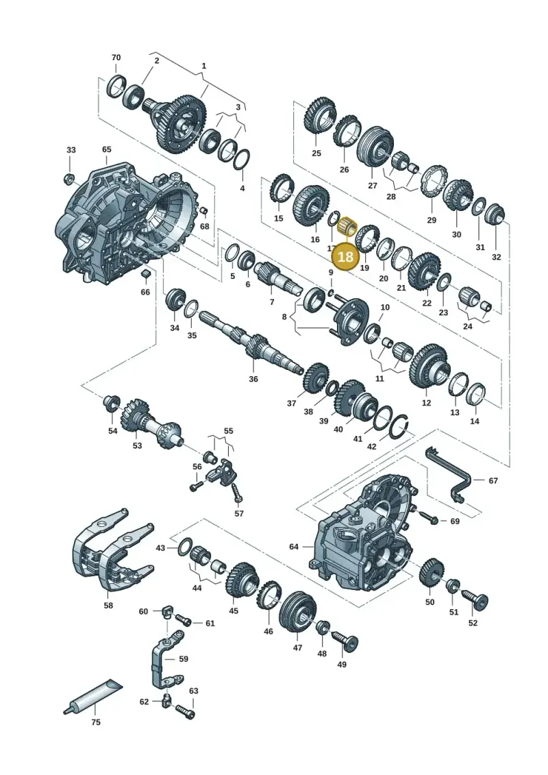 02A311265D — Volkswagen Transport. multivan (2019-2024) diagram 7ep300806, position 18