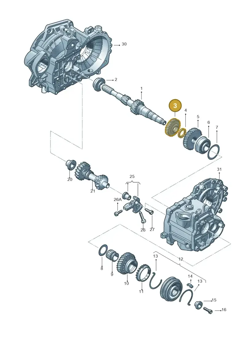 02A311285BB — Volkswagen Caddy kombi (2015-2020) diagram 690311390, position 3
