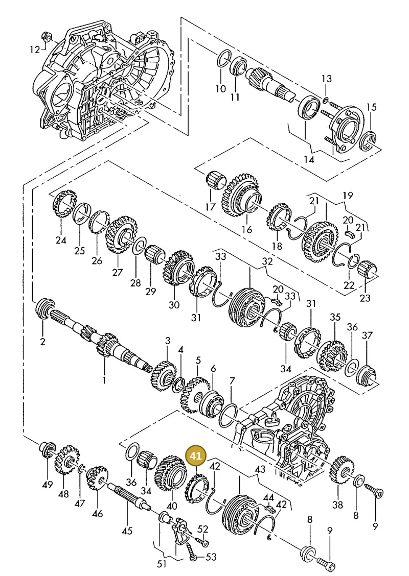 02A311295C — Volkswagen Passat Var.syncro (1994-1996) diagram 143311460, position 41