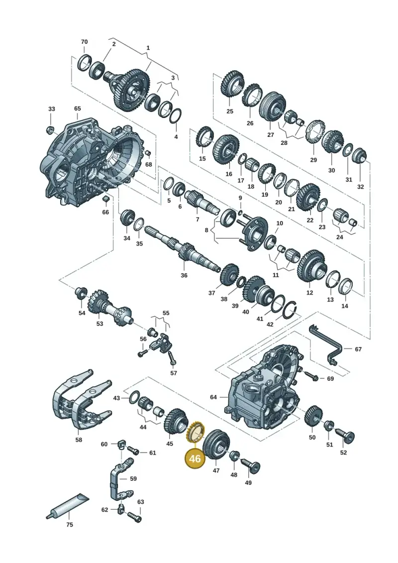 02A311295D — Volkswagen Transport. multivan (2019-2024) diagram 7ep300806, position 46