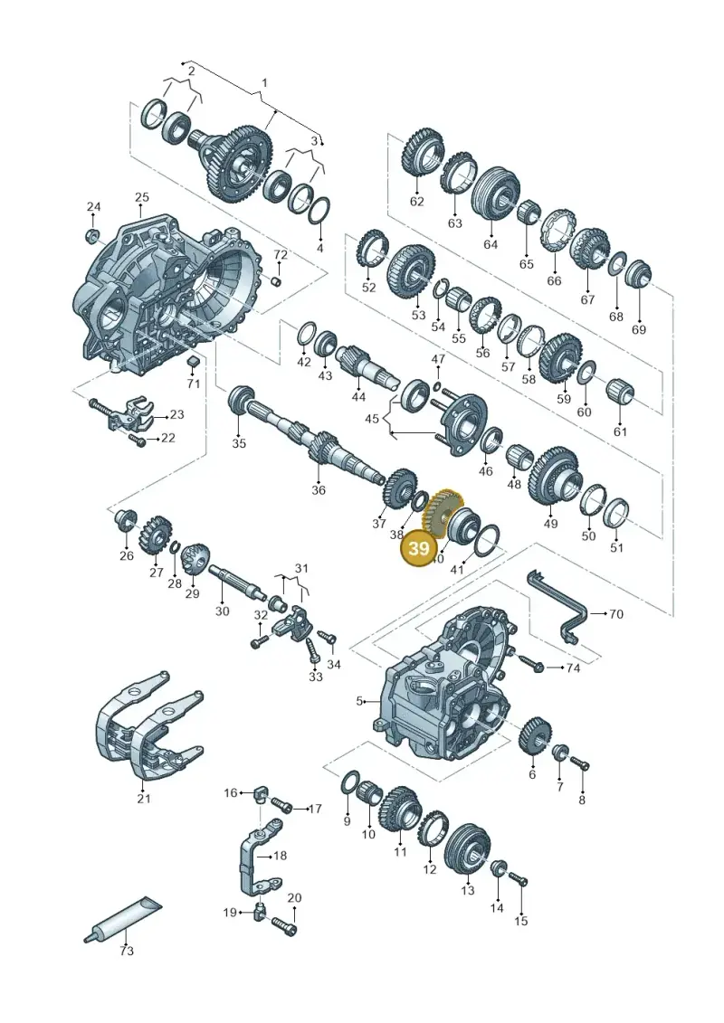 02A311351AP — Volkswagen Beetle (2016-2019) diagram 827315030, position 39