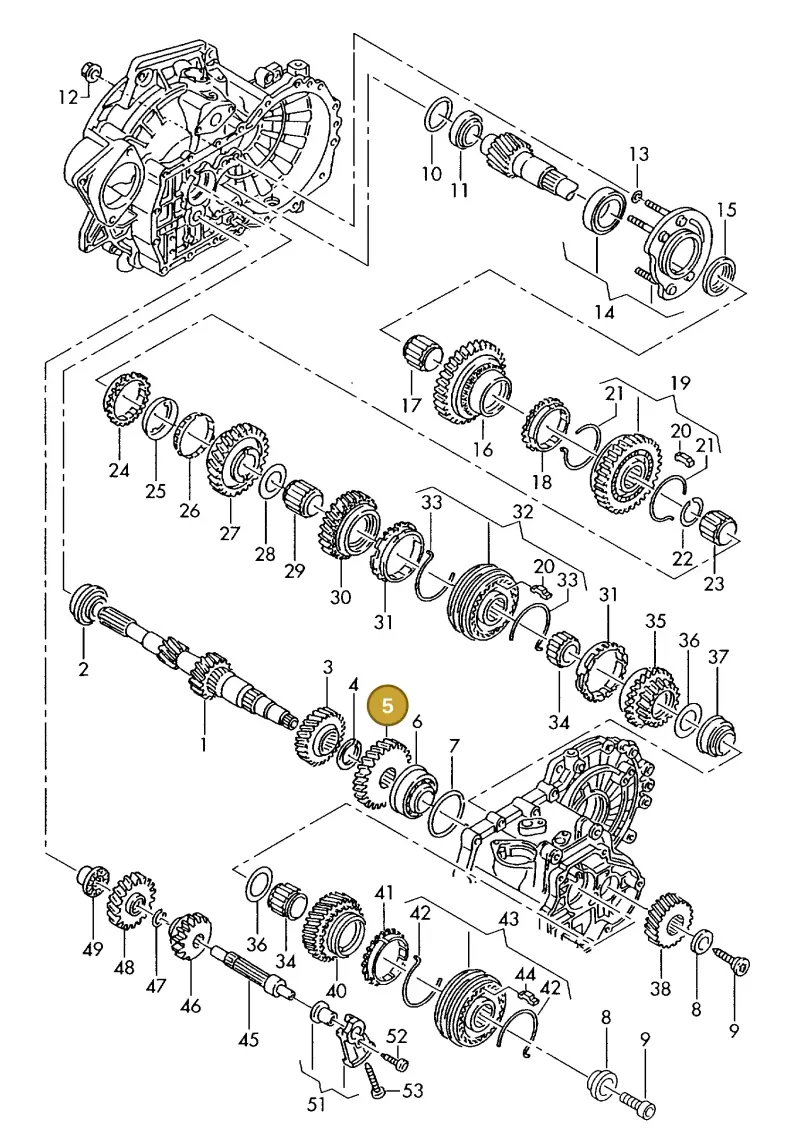 02A311351AR — Volkswagen Passat (1994-1997) diagram 143311460, position 5