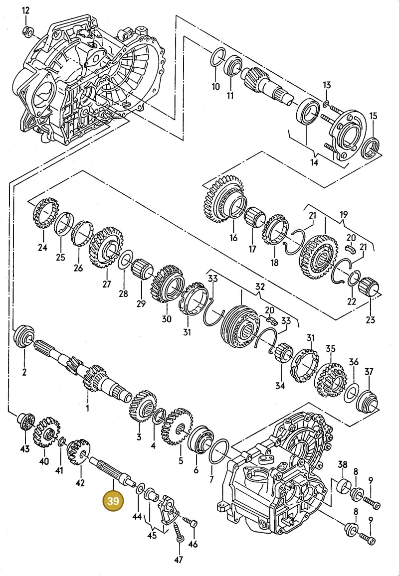 02A311515K — Volkswagen Passat (1989-1991) diagram 084062000, position 39
