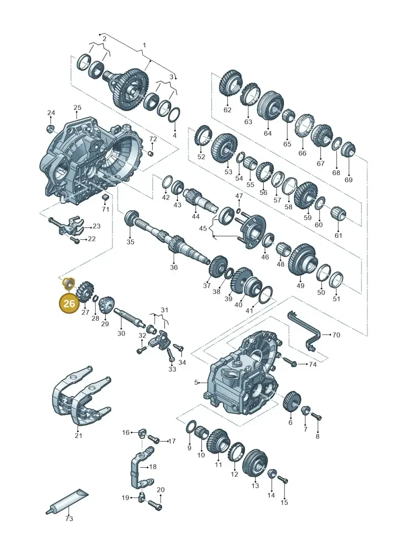 02A311523B — Volkswagen T-Cross 1,0 (2018-2024) diagram 827315030, position 26