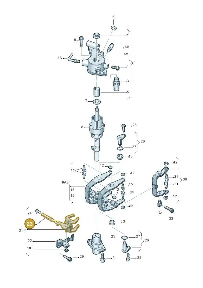 02A311548A — Volkswagen Polo (2008-2009) diagram 253311900, position 23