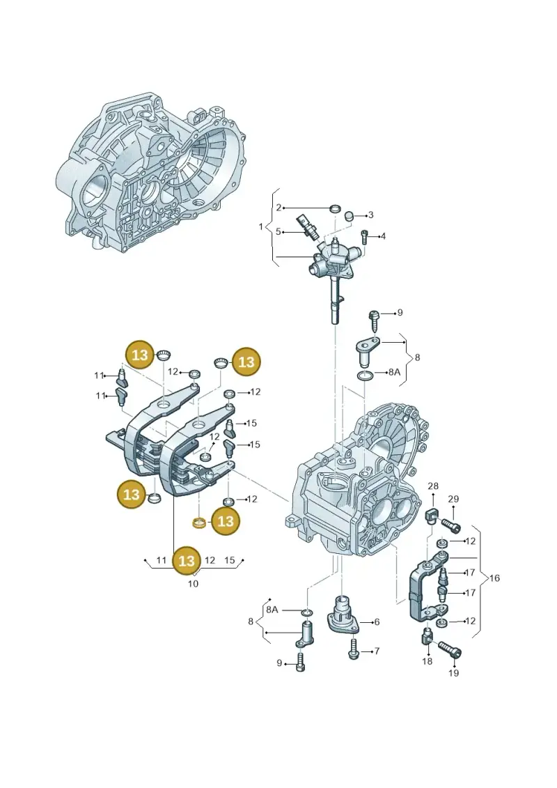02A311590C — Volkswagen Caddy kombi (2015-2020) diagram 628311800, position 13
