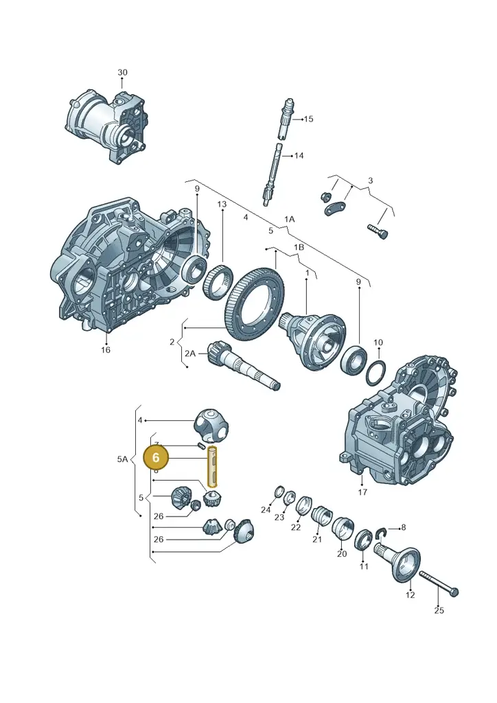 02A409177C — Volkswagen Jetta Wagon 02 (2001-2002) diagram 143409100, position 6