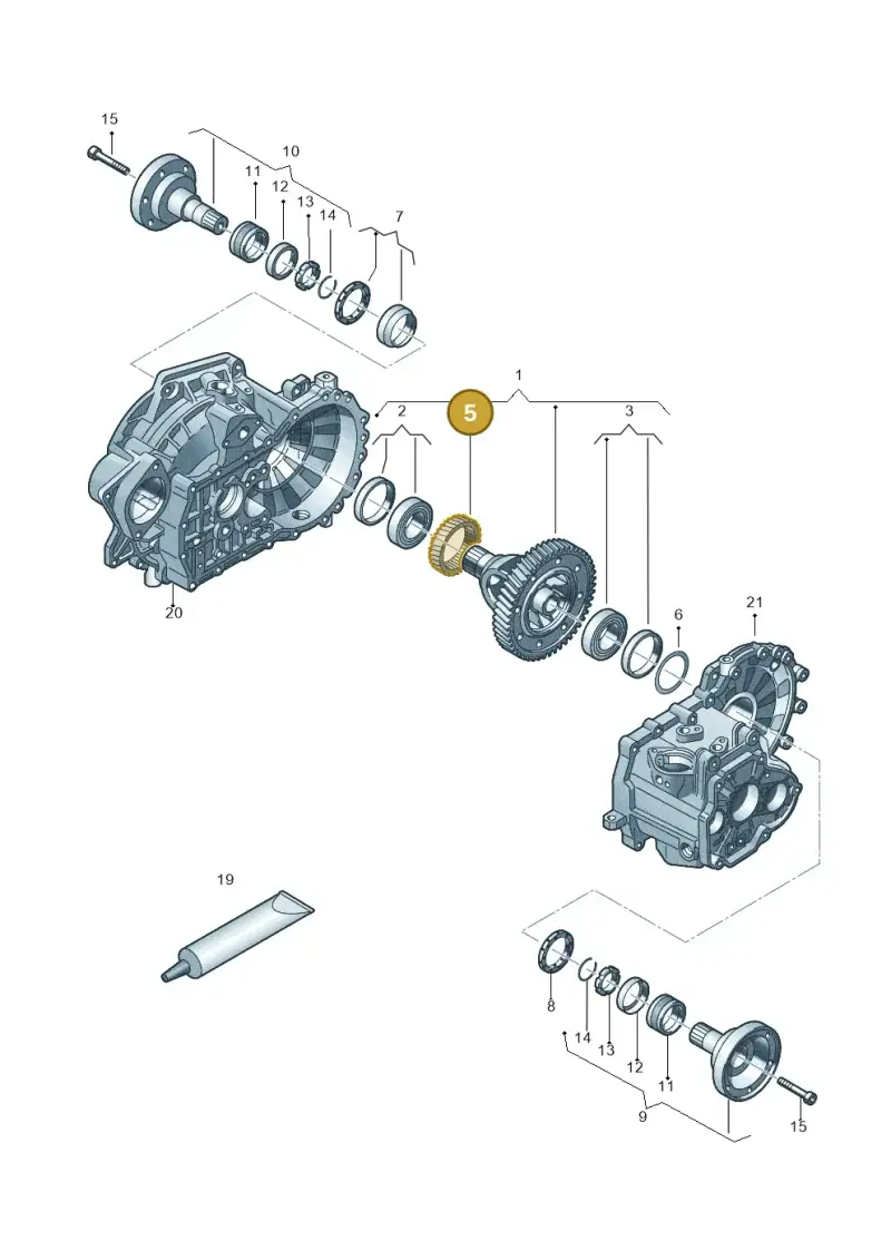 02A409187B — Volkswagen Polo (2012-2014) diagram 747409250, position 5