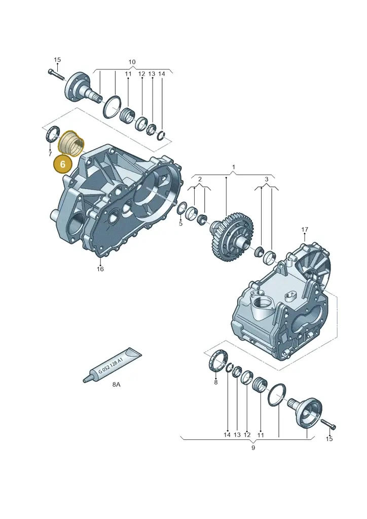02A409210G — Volkswagen Jetta 1.6 (2014-2018) diagram 794409130, position 6