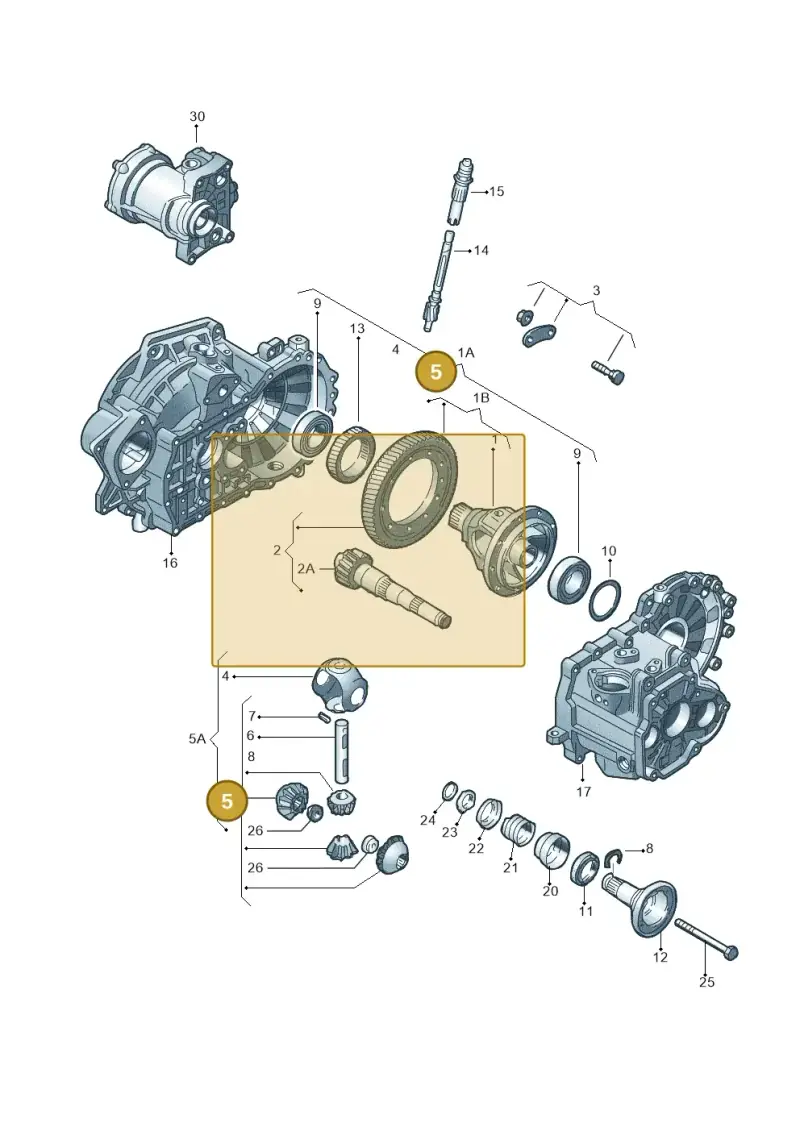 02A498081B — Volkswagen Jetta Wagon (2001-2001) diagram 143409100, position 5