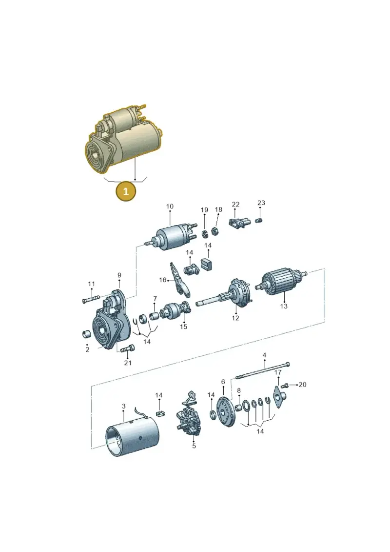 02A911023R — Volkswagen Golf/Jetta  "USA","Mex"97>99 (1996-1998) diagram 117911100, position 1